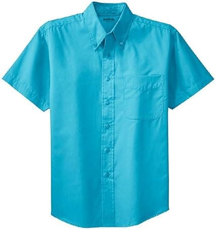 Clothe Co. Men's Short Sleeve Wrinkle Resistant Easy Care Button Up Shirt