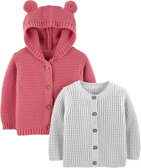 Simple Joys by Carter's Unisex Babies' Knit Cardigan Sweaters, Pack of 2